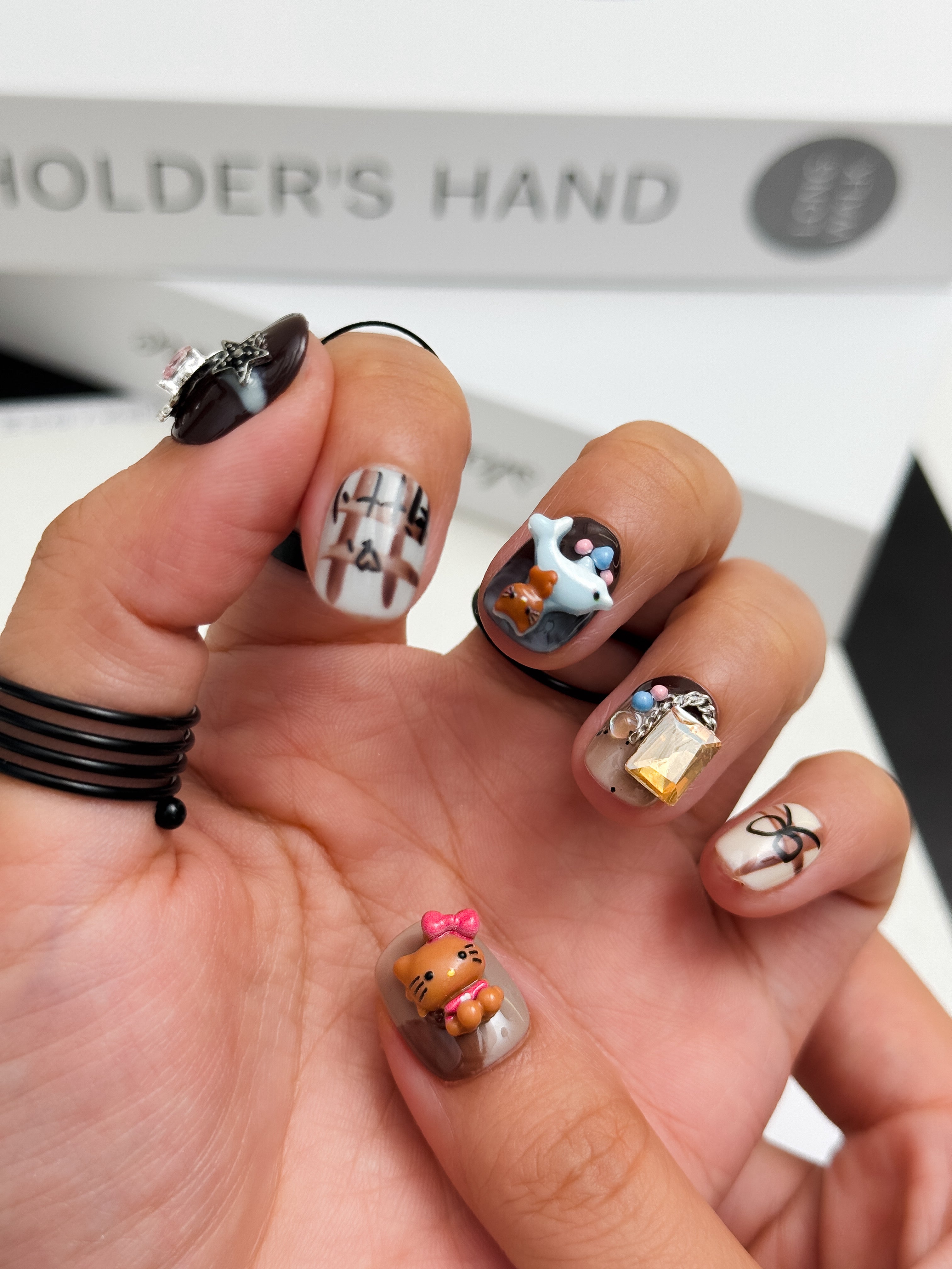 Charming Kitty press on nail