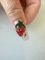3D strawberry nail ( press on nail, handmade,10pc, reusable, salon quality, cute nail, coffin nail, easy to apply, Nail Art, Nail Care) - M LADY - -