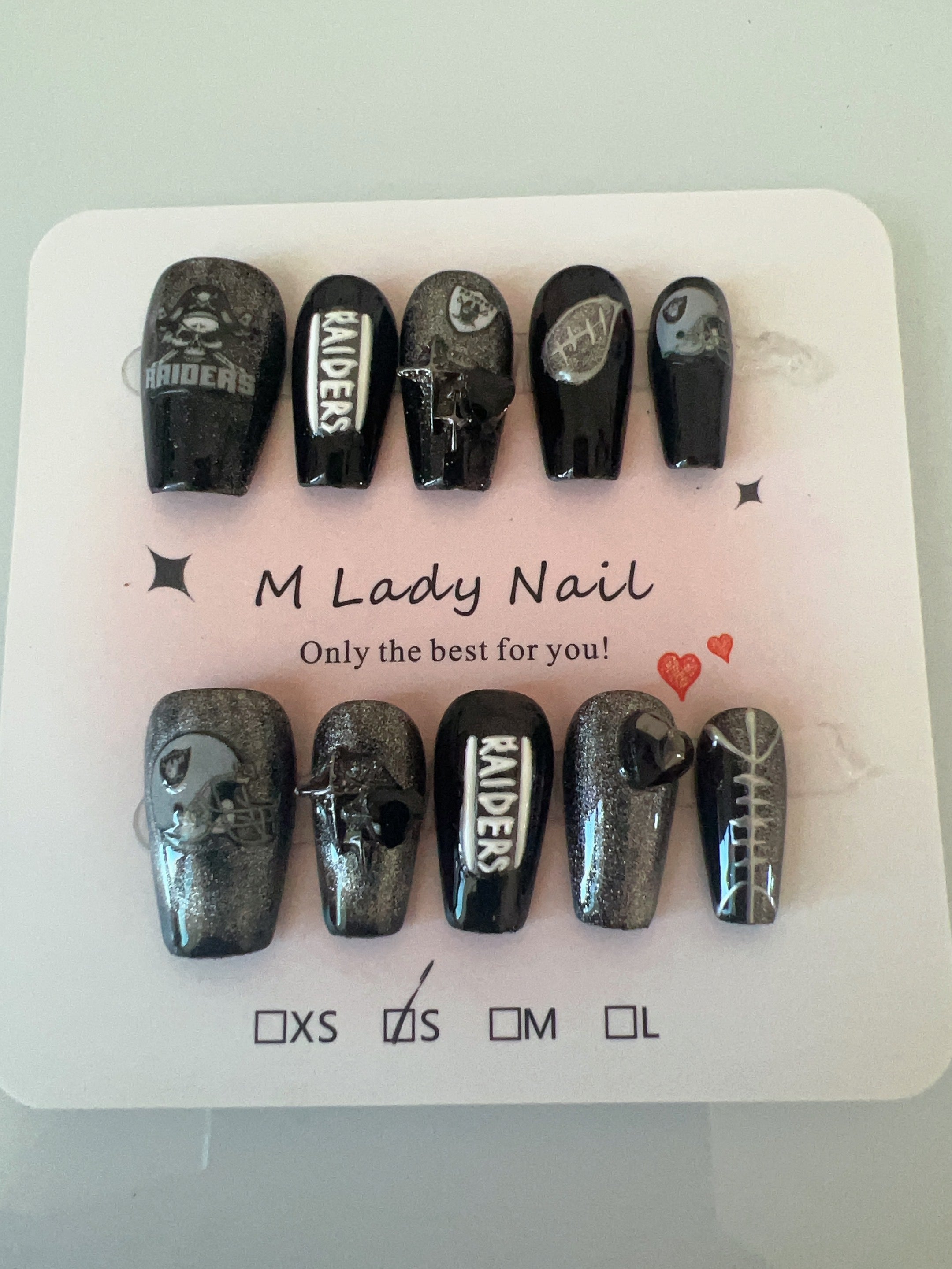Raider Glam Press On Nails