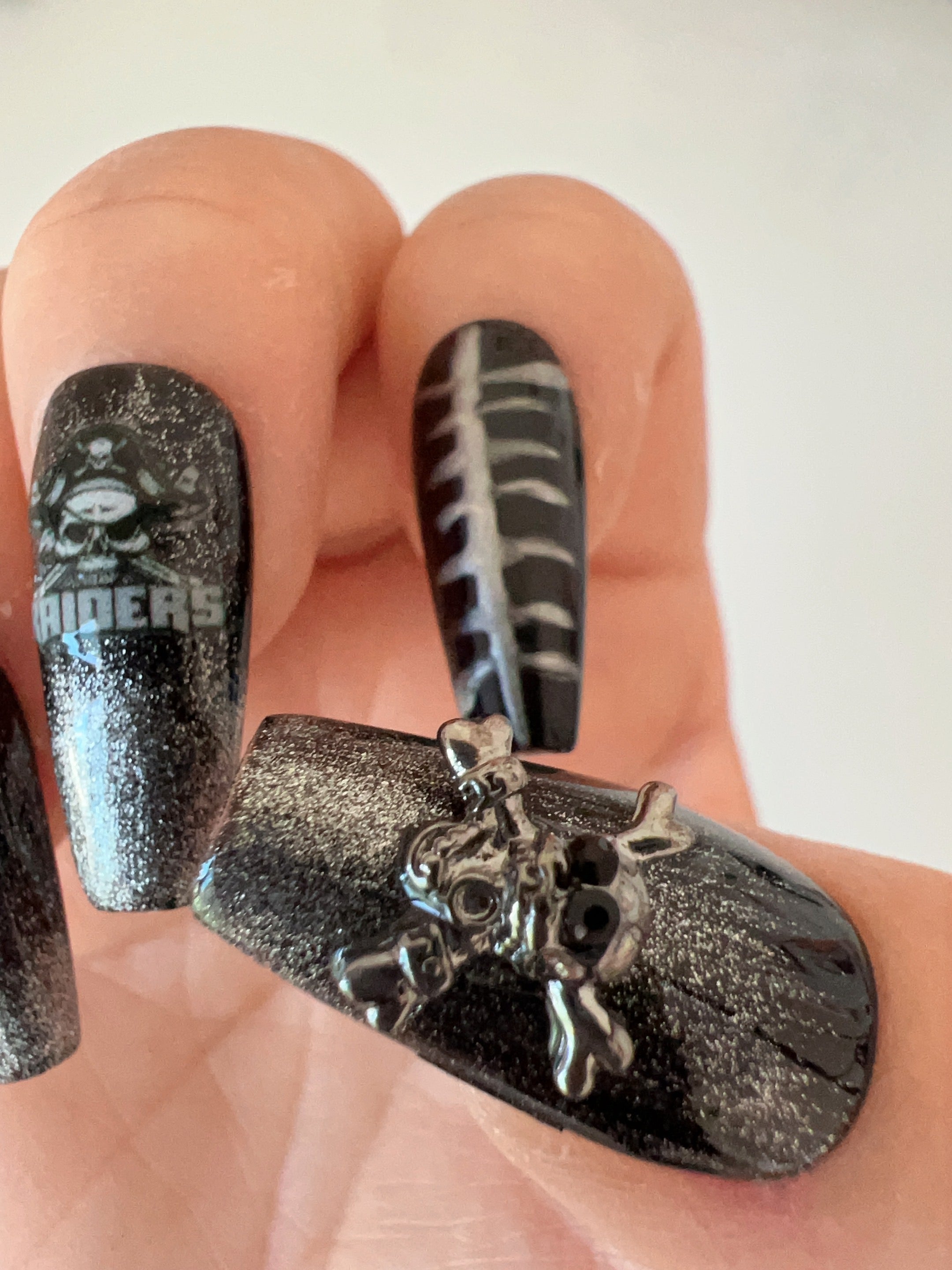 Raider Nation Glam Press On Nails