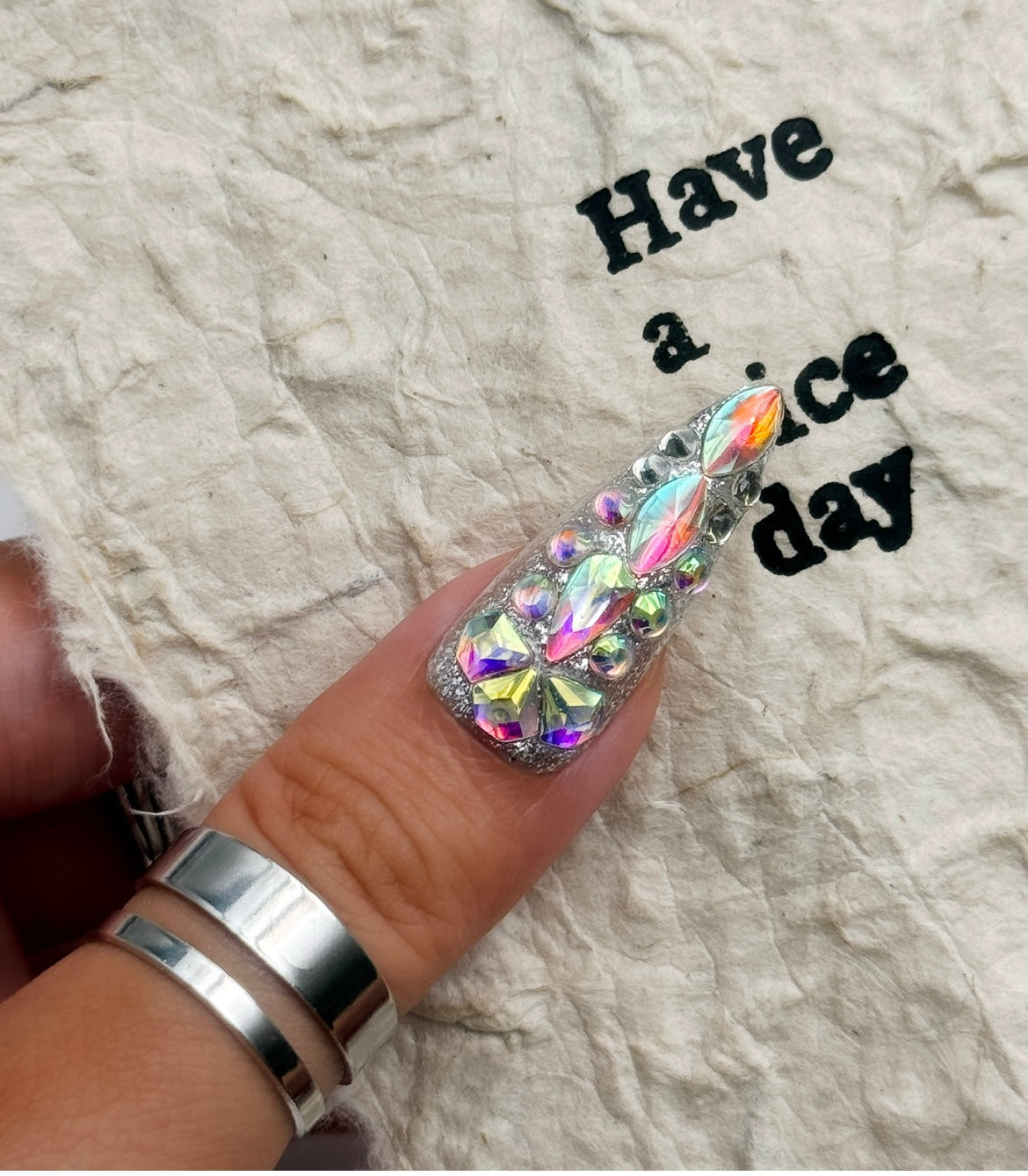 Sparkling Diamond Press On Nail