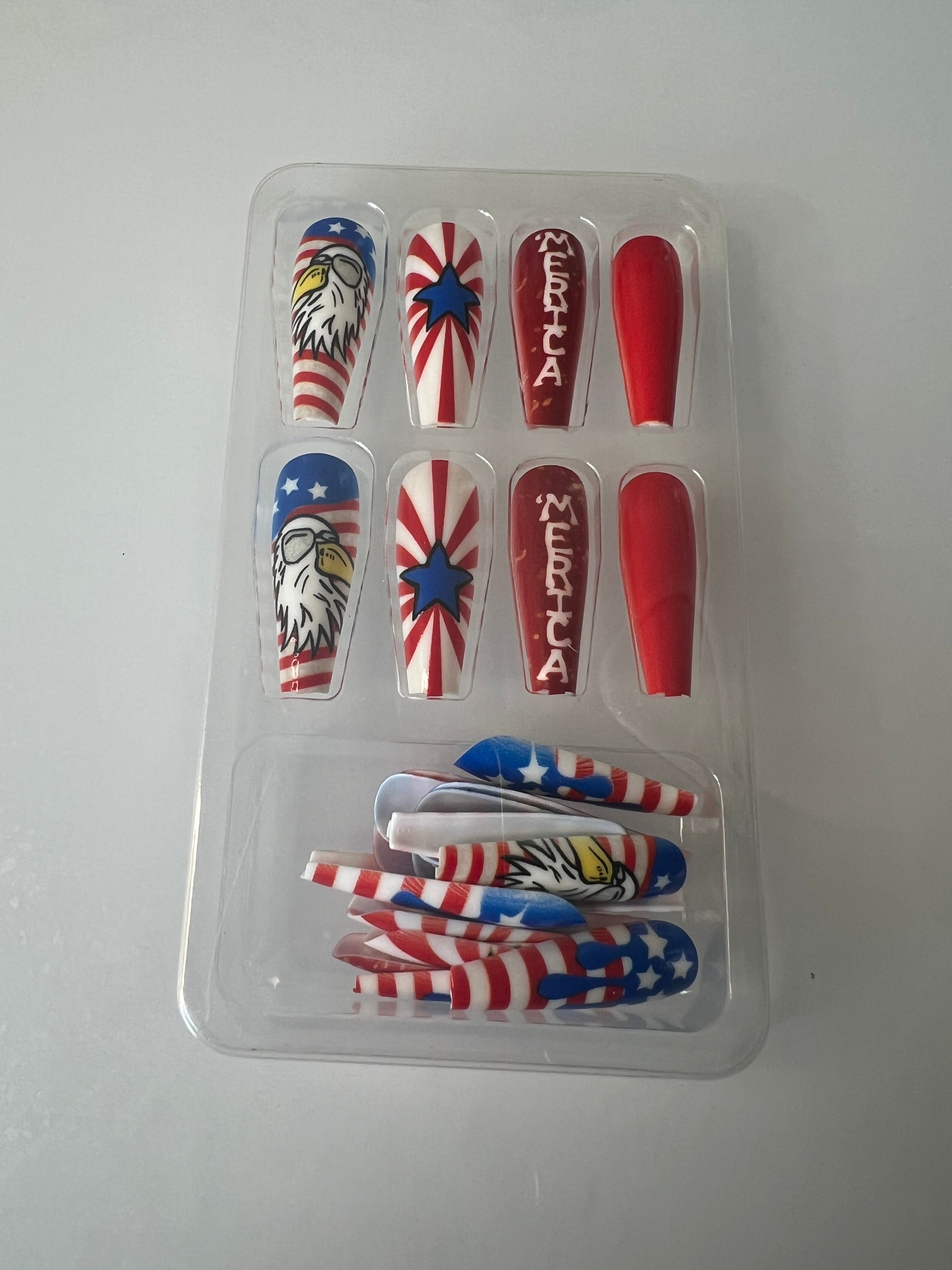 Independence Day Press On Nails