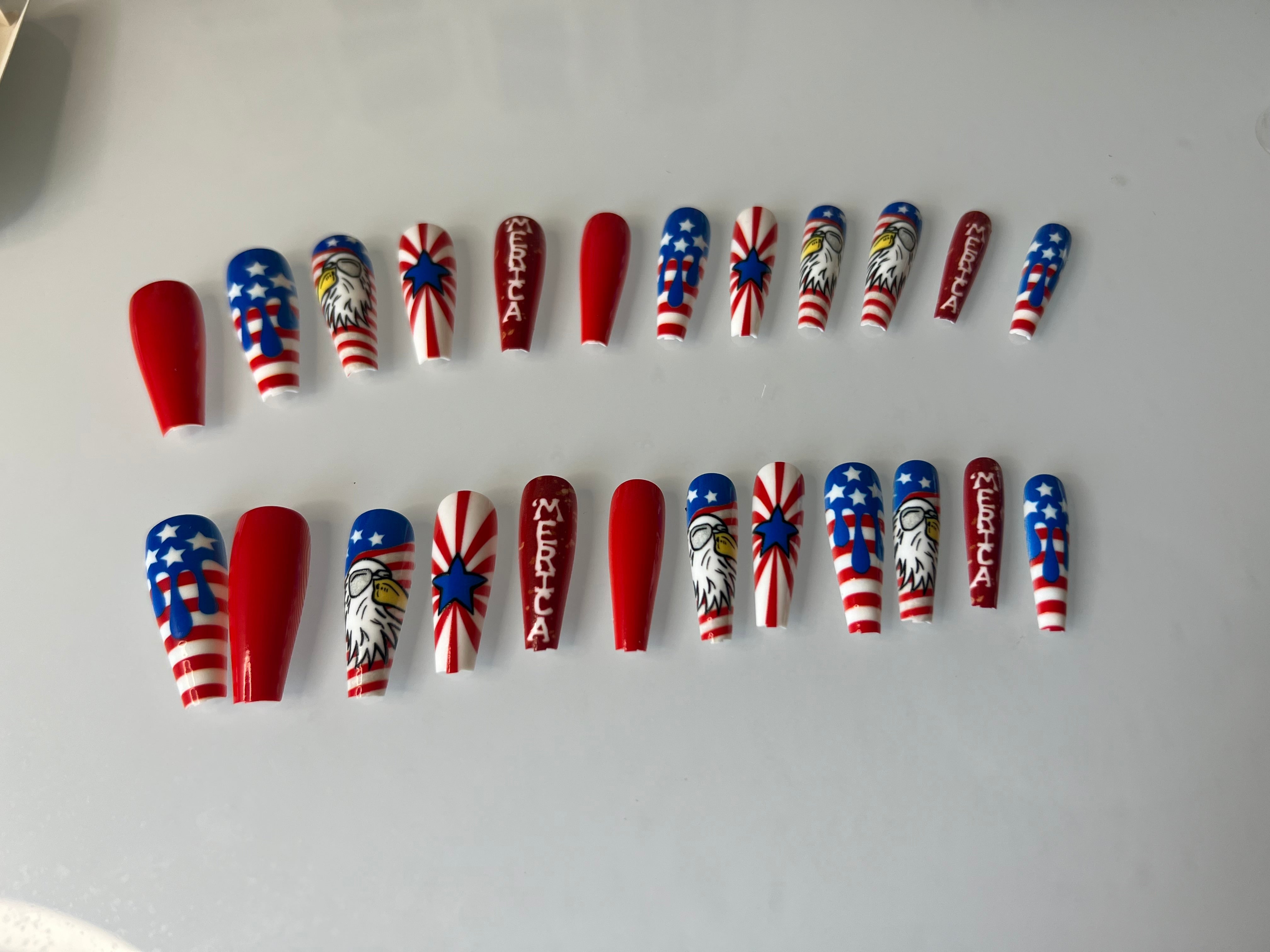Independence Day Press On Nails