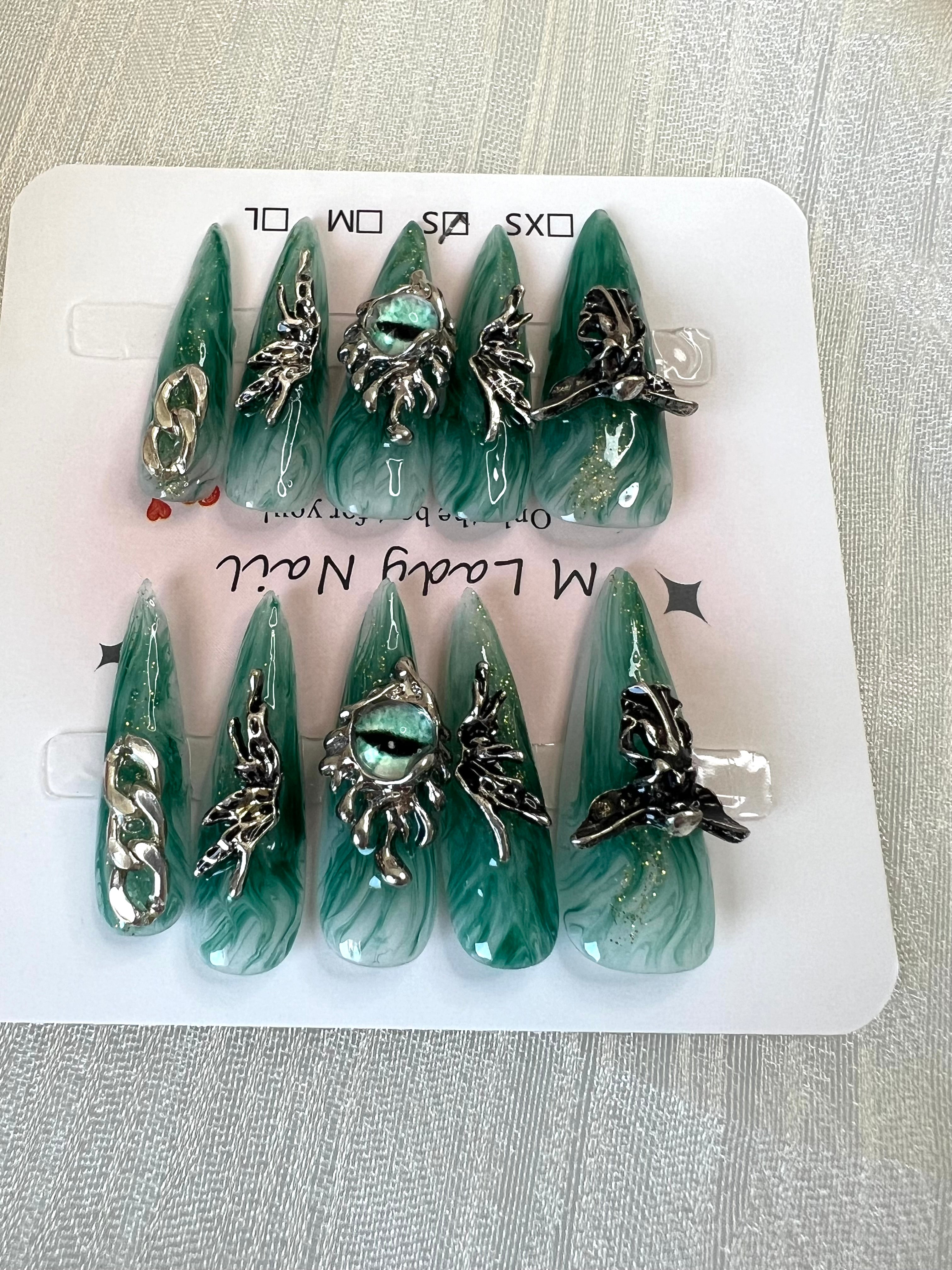 Mystic Guardian Charm Press On Nails