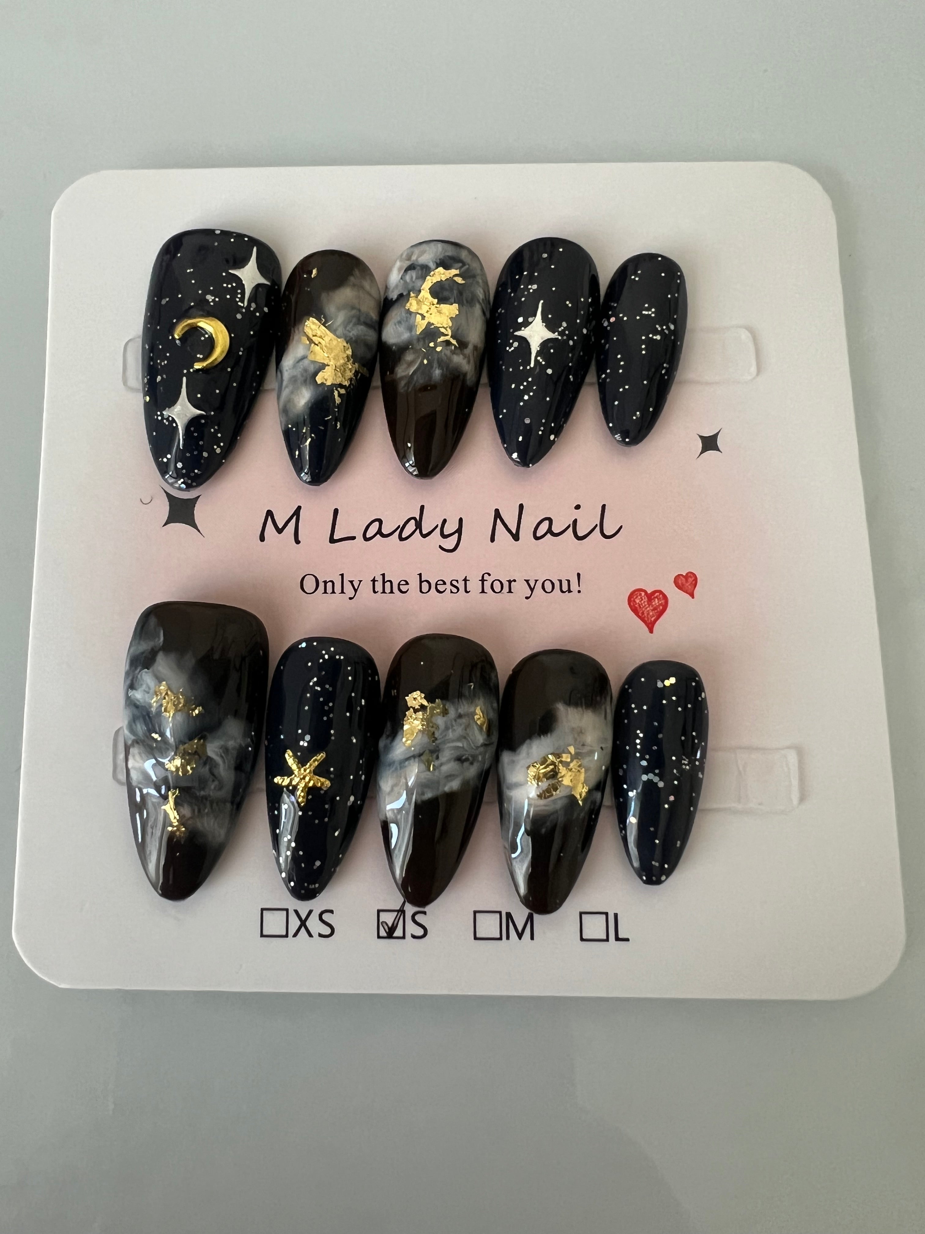Cosmic Galaxy Moonlight Press On Nails