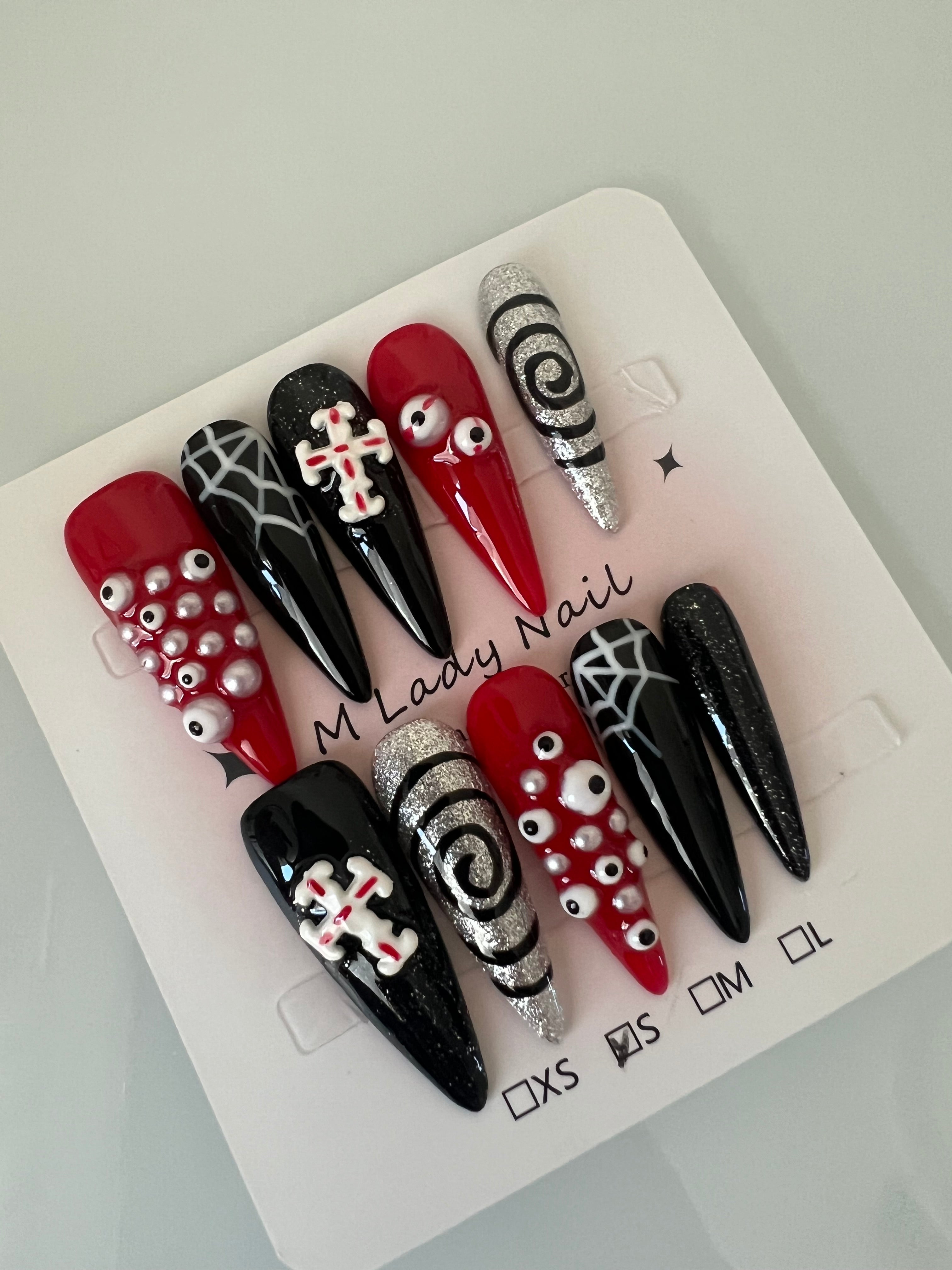 Spooky Glam Press On Nails