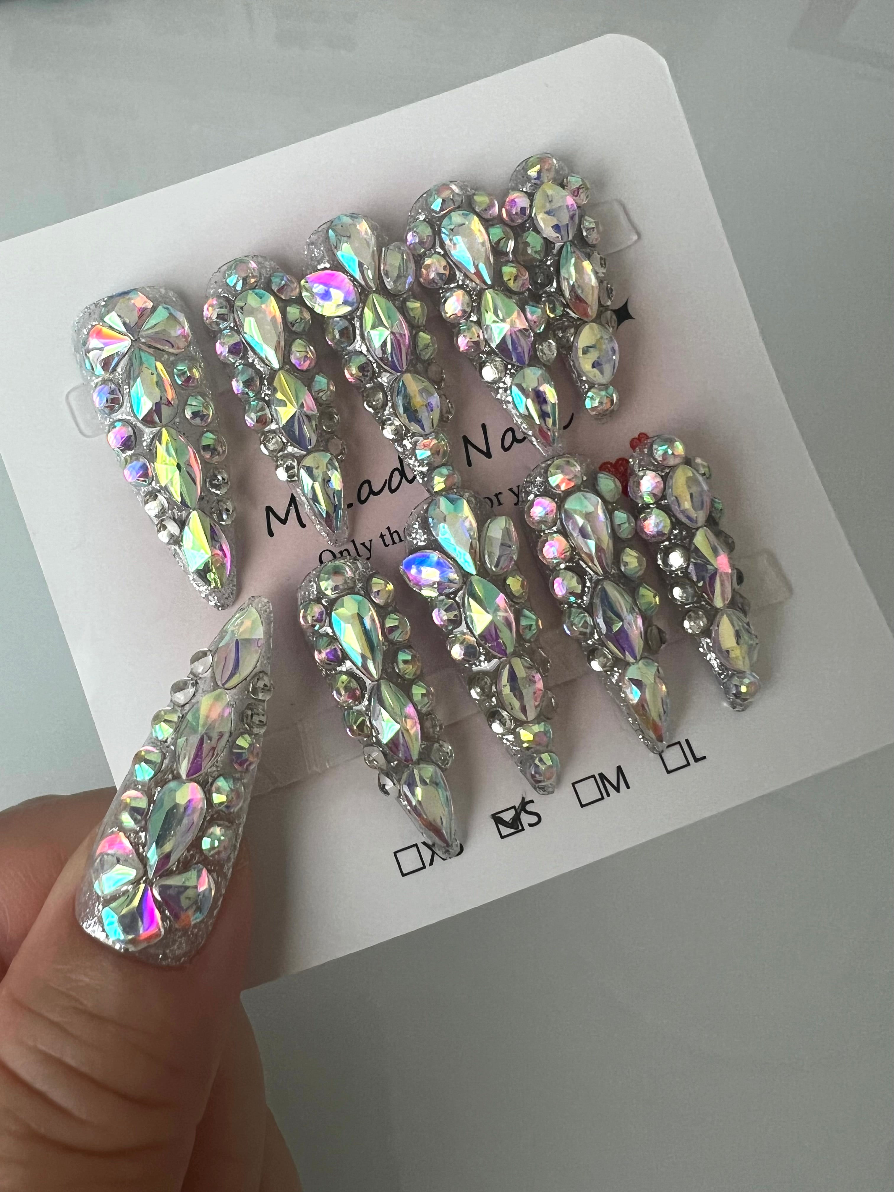 Sparkling Diamond Press On Nail