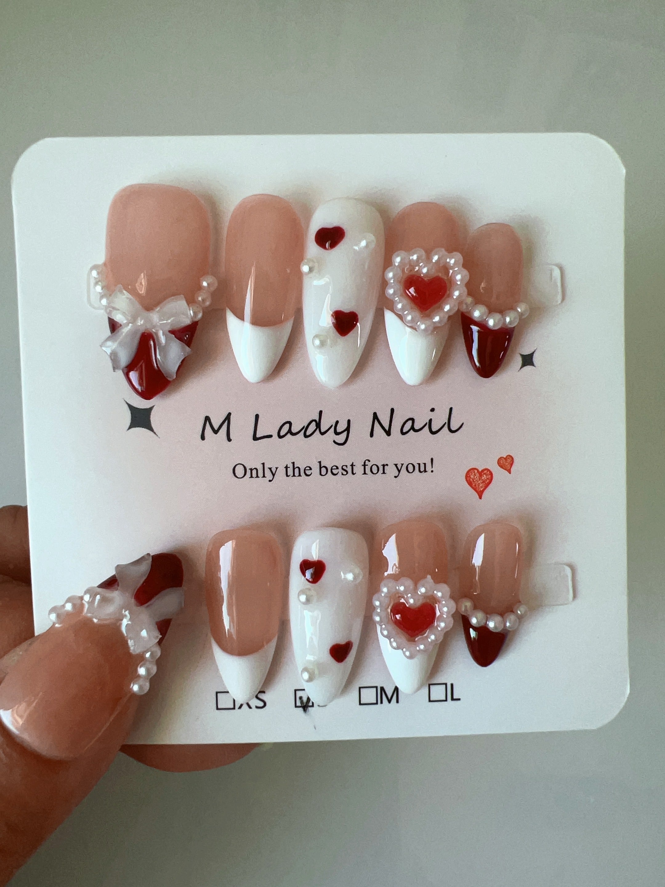 Sweetheart Elegance Press On Nails