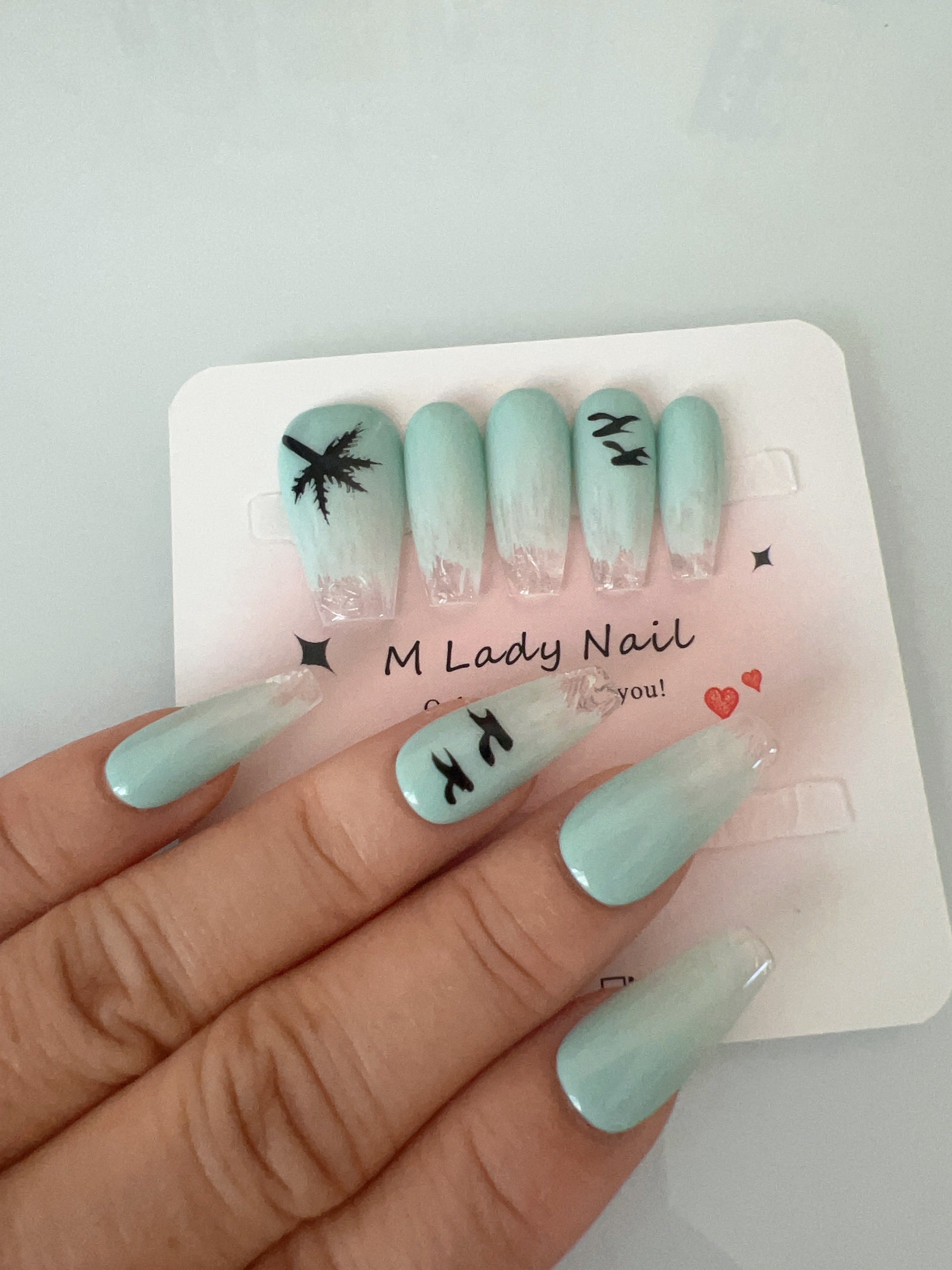 Tropical Breeze Escape Press On Nails