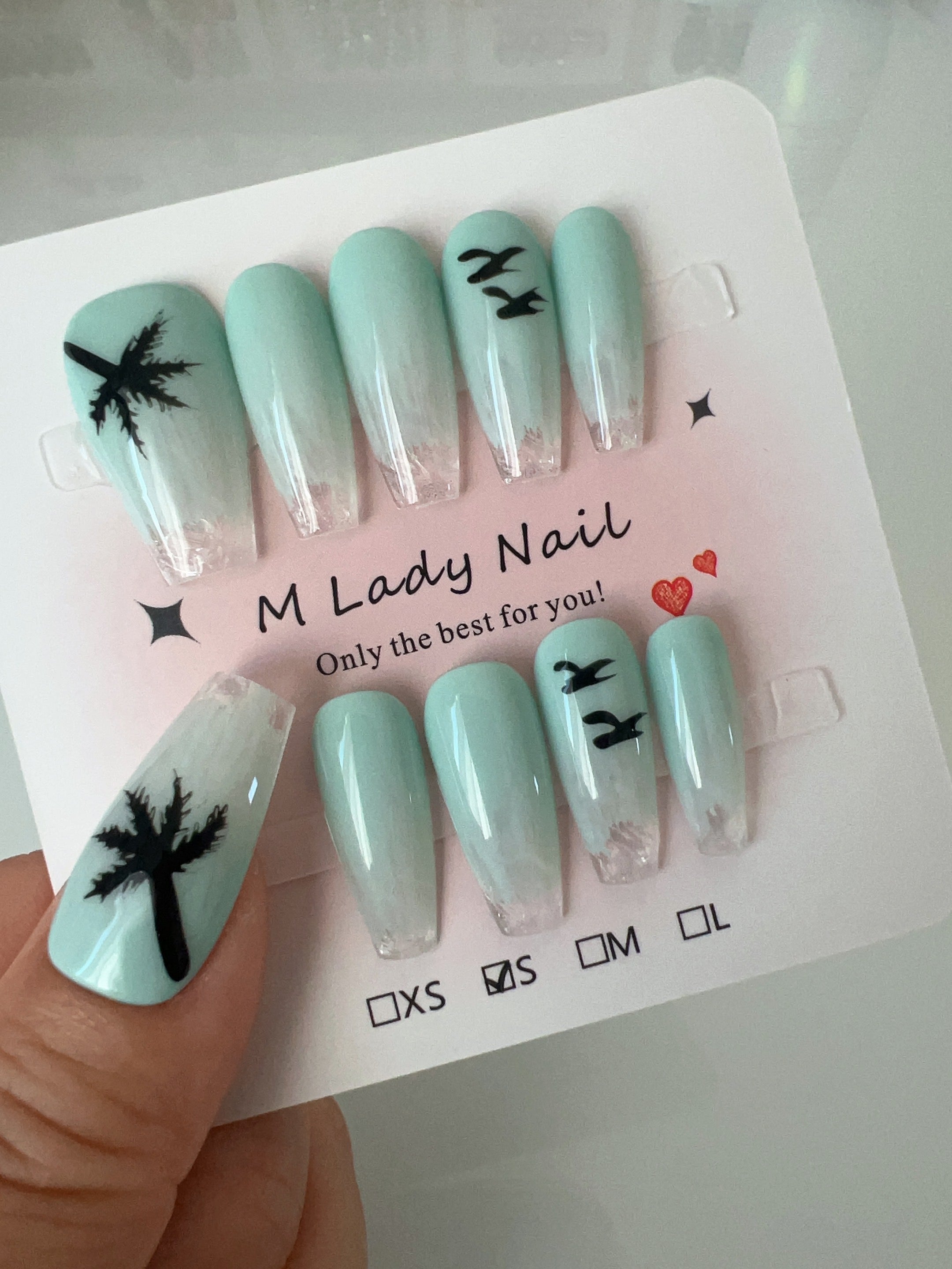 Tropical Breeze Escape Press On Nails