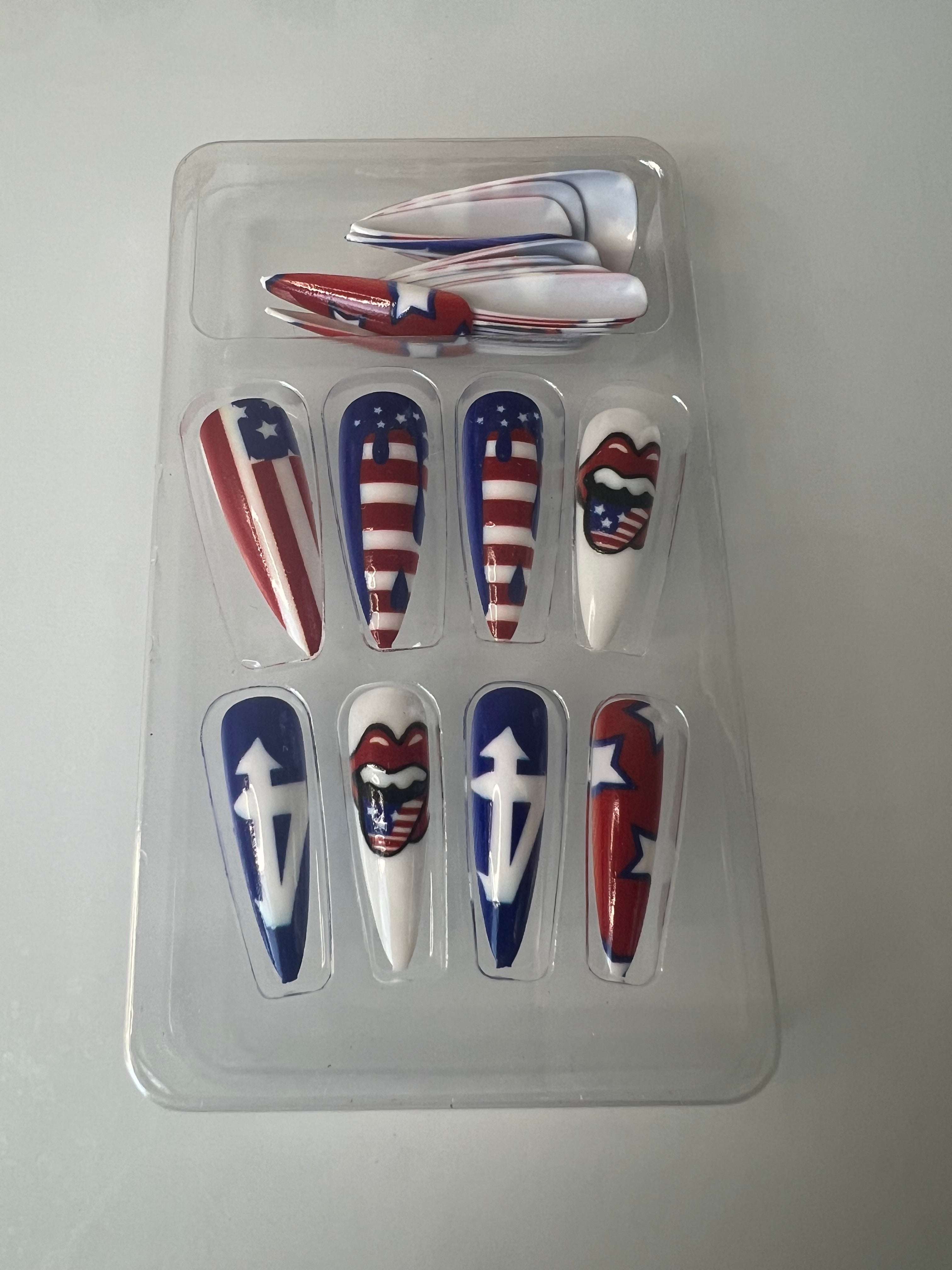 Independence Day Press On Nails