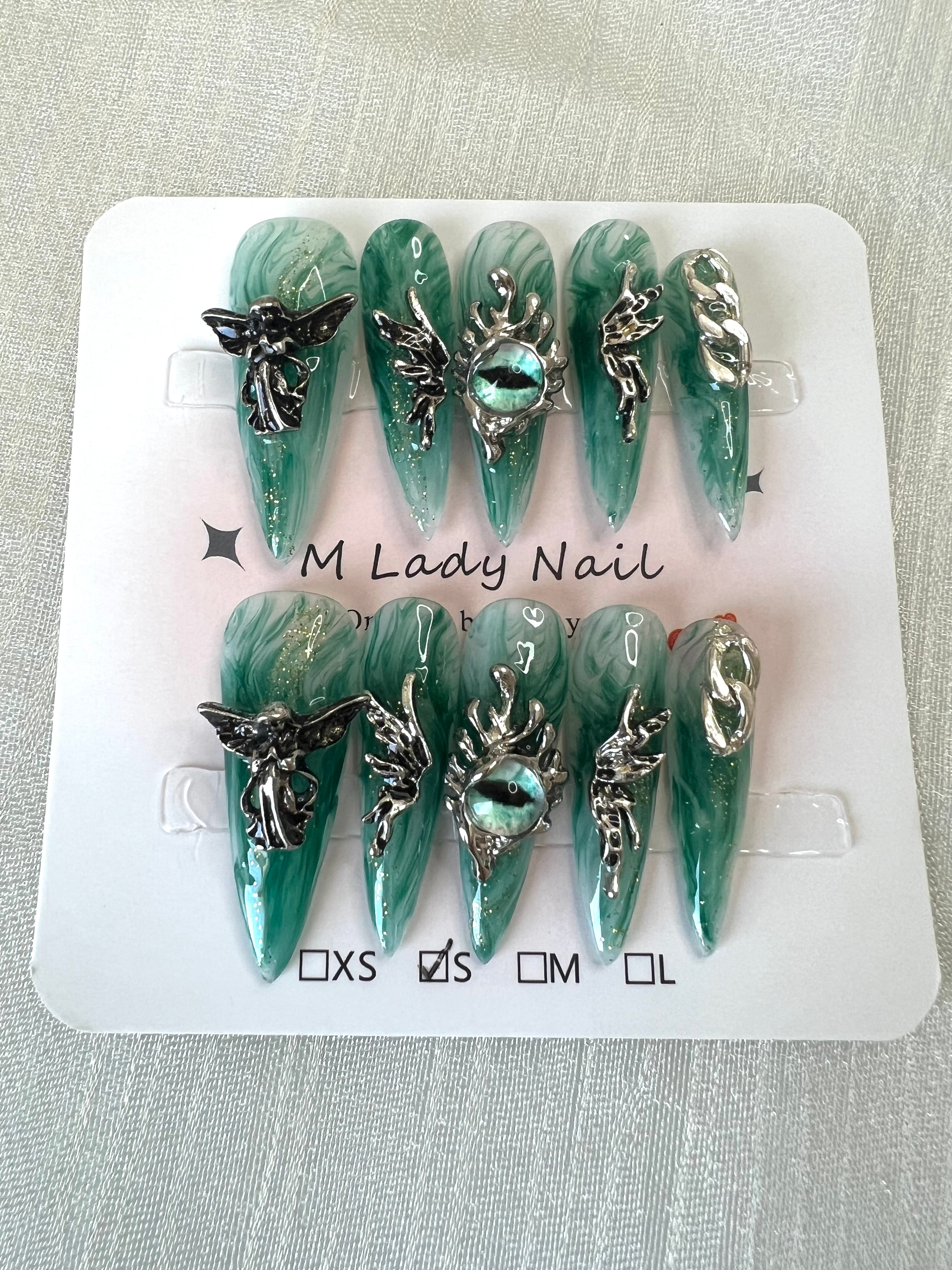 Mystic Guardian Charm Press On Nails