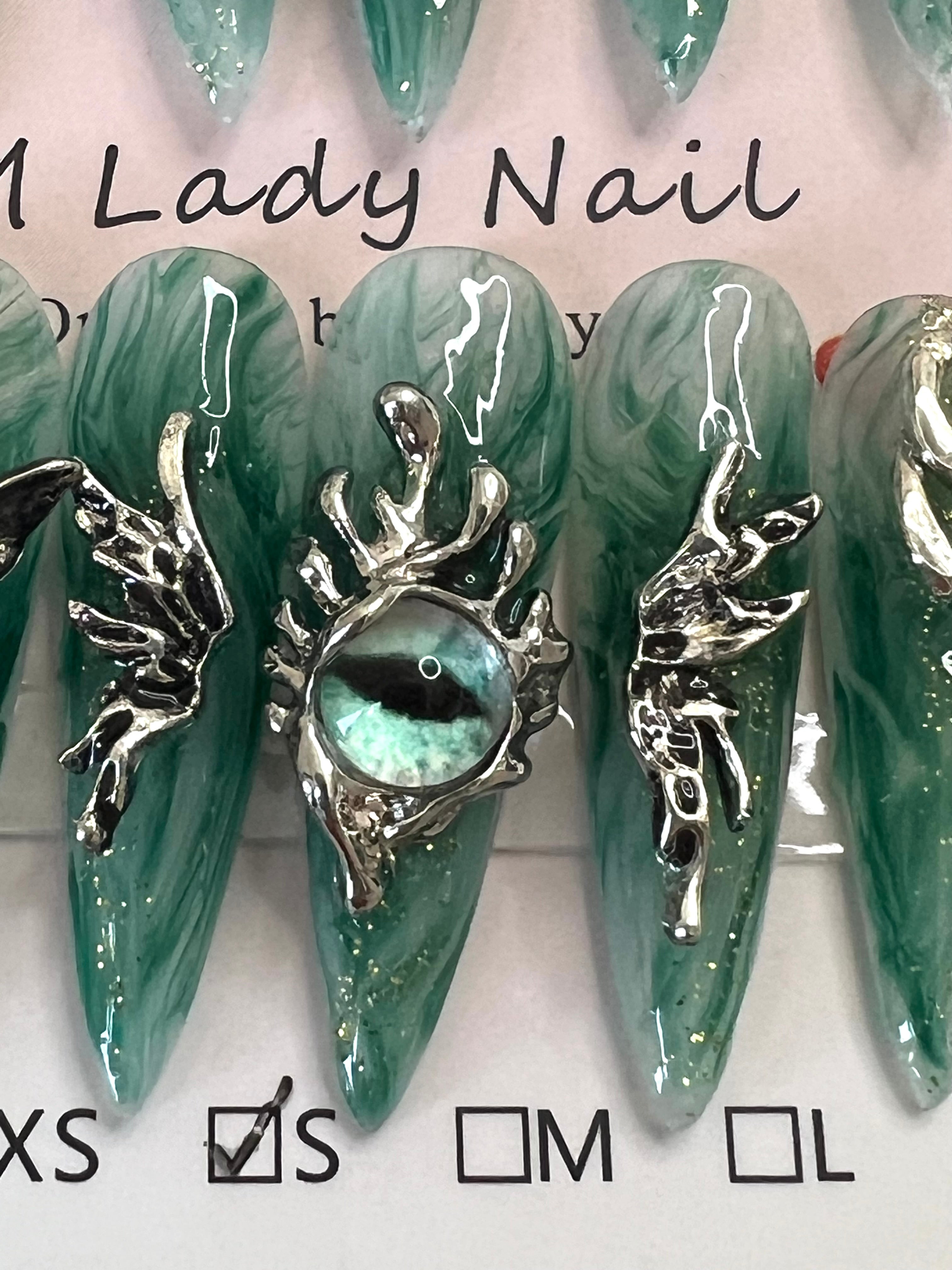 Mystic Guardian Charm Press On Nails