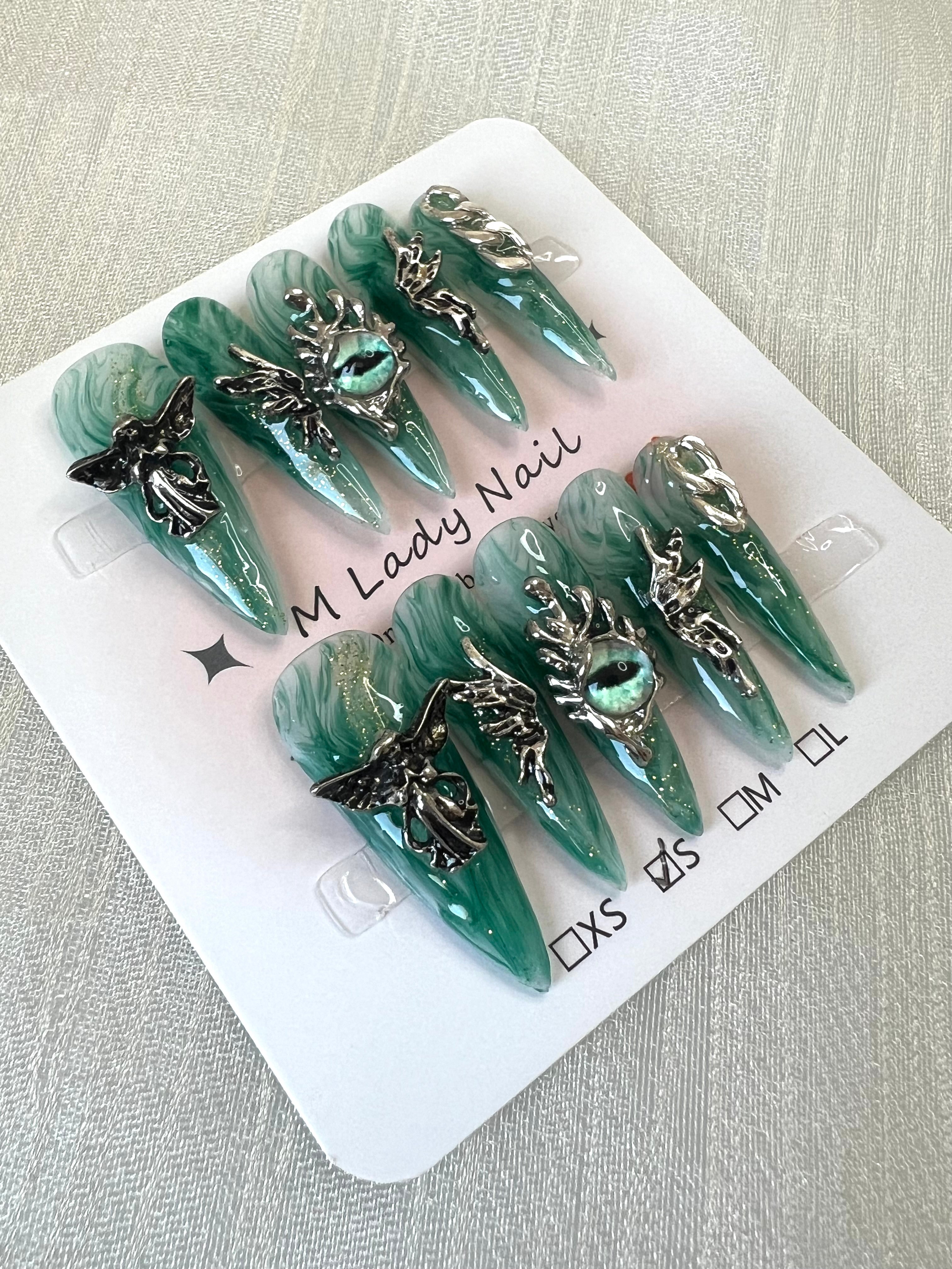 Mystic Guardian Charm Press On Nails