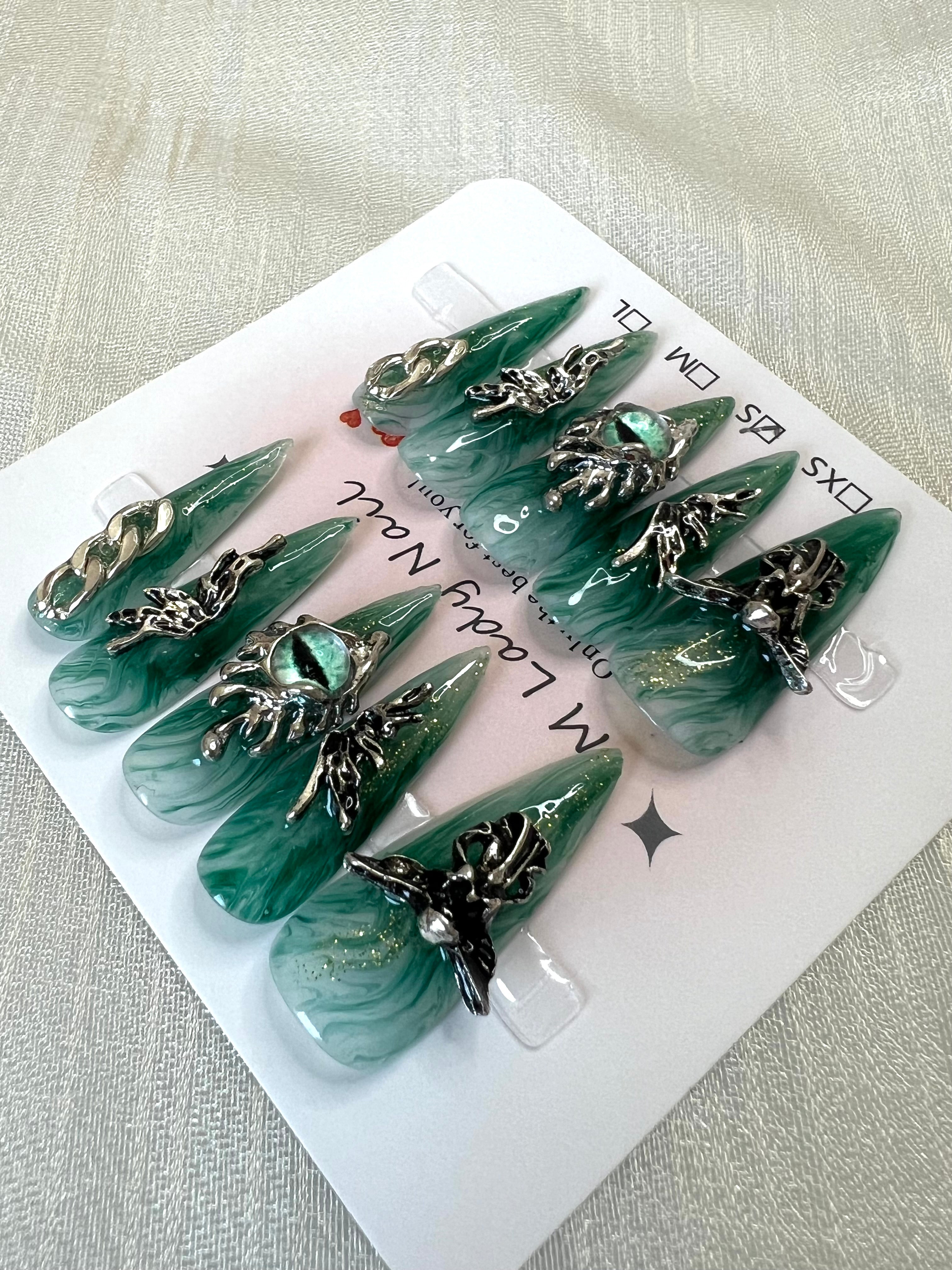 Mystic Guardian Charm Press On Nails